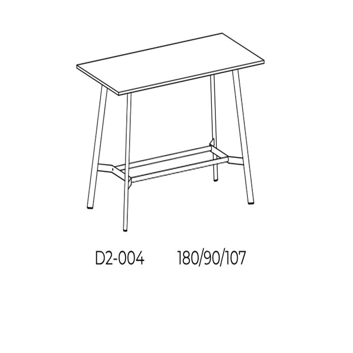  Balma Büro-Stehtisch Minimus - Schrägansicht mit Bemessung