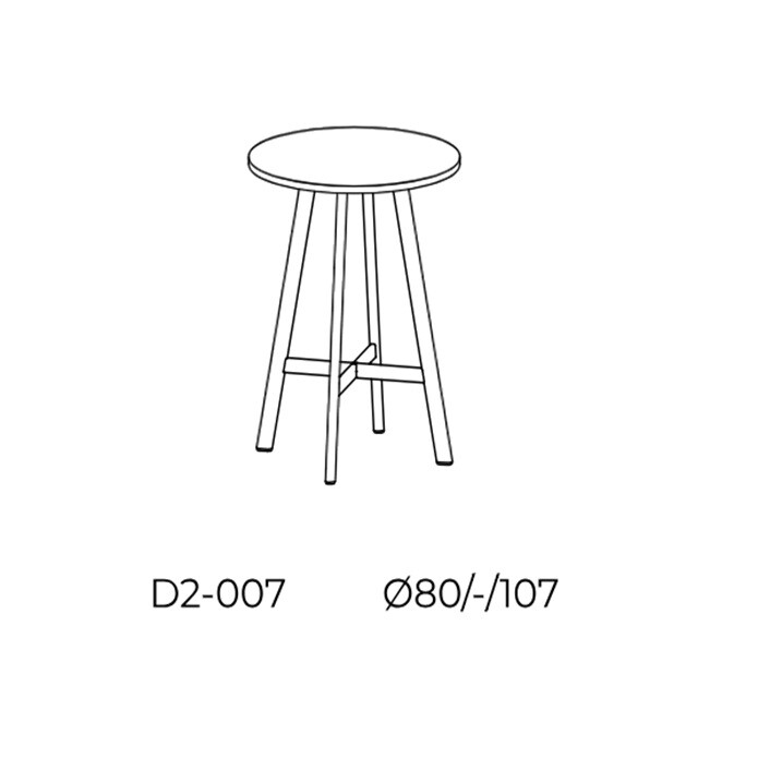  Balma Büro-Stehtisch Minimus - Schrägansicht mit Bemessung