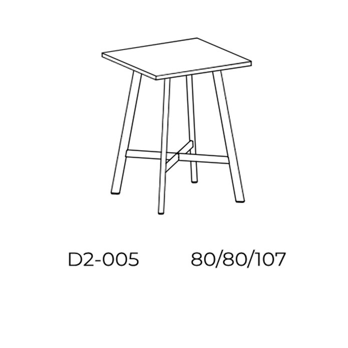  Balma Büro-Stehtisch Minimus - Schrägansicht mit Bemessung