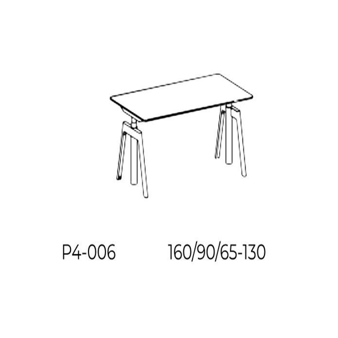 Balma Schreibtisch Plus P4 90/100 cm Tiefe - Bemessung