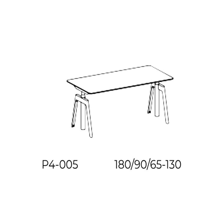 Balma Schreibtisch Plus P4 90/100 cm Tiefe - Bemessung