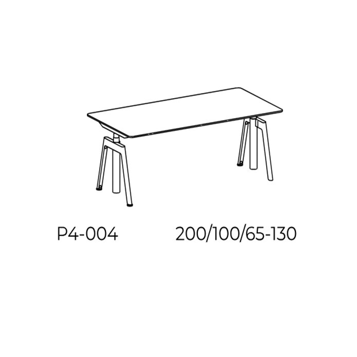 Balma Schreibtisch Plus P4 90/100 cm Tiefe - Bemessung