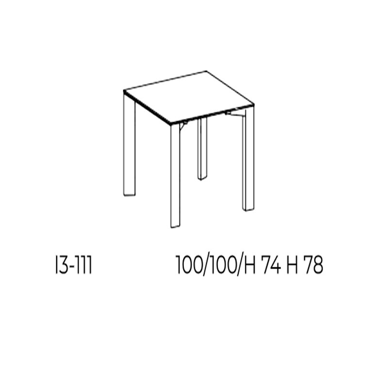  Balma Konferenztisch Serie IN - Schrägansicht mit Bemessung