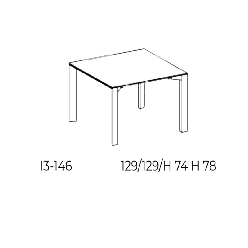  Balma Konferenztisch Serie IN - Schrägansicht mit Bemessung