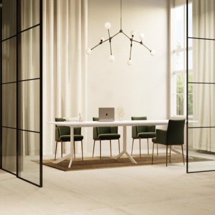 Maro Konferenztisch Serie AXY-Line 2-teilig - Detail - X-Gestellform 