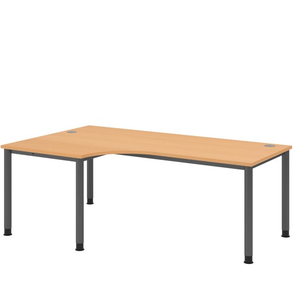 Schreibtisch H100 - 200x120cm - Winkeltisch - 80cm Tischplattentiefe