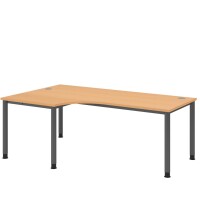 Schreibtisch H100 - 200x120cm - Winkeltisch - 80cm Tischplattentiefe
