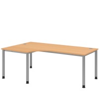 Schreibtisch H100 - 200x120cm - Winkeltisch - 80cm Tischplattentiefe