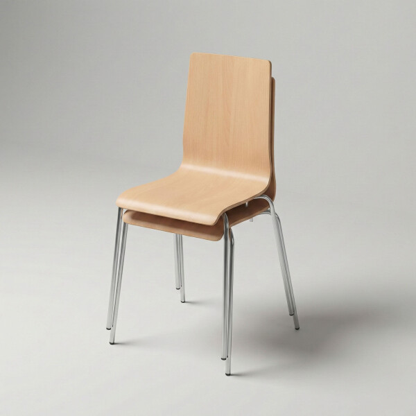 Hammerbacher Holzschalenstuhl (Set mit 2 Stück)