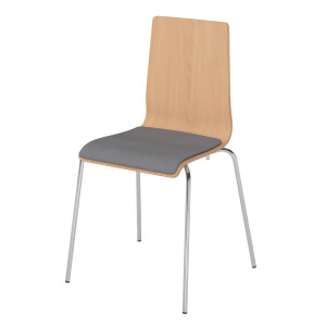 Hammerbacher Holzschalenstuhl  mit Sitzpolster (Set mit 2...