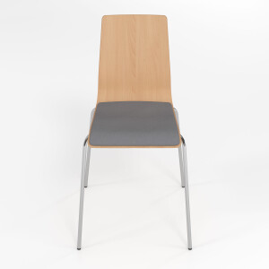 Hammerbacher Holzschalenstuhl  mit Sitzpolster (Set mit 2 Stück)