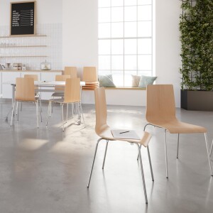 Hammerbacher Holzschalenstuhl  mit Sitzpolster (Set mit 2 Stück)