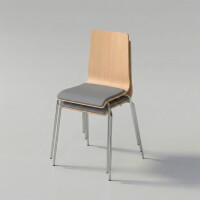 Hammerbacher Holzschalenstuhl  mit Sitzpolster (Set mit 2 Stück)