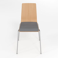 Hammerbacher Holzschalenstuhl  mit Sitzpolster (Set mit 2 Stück)